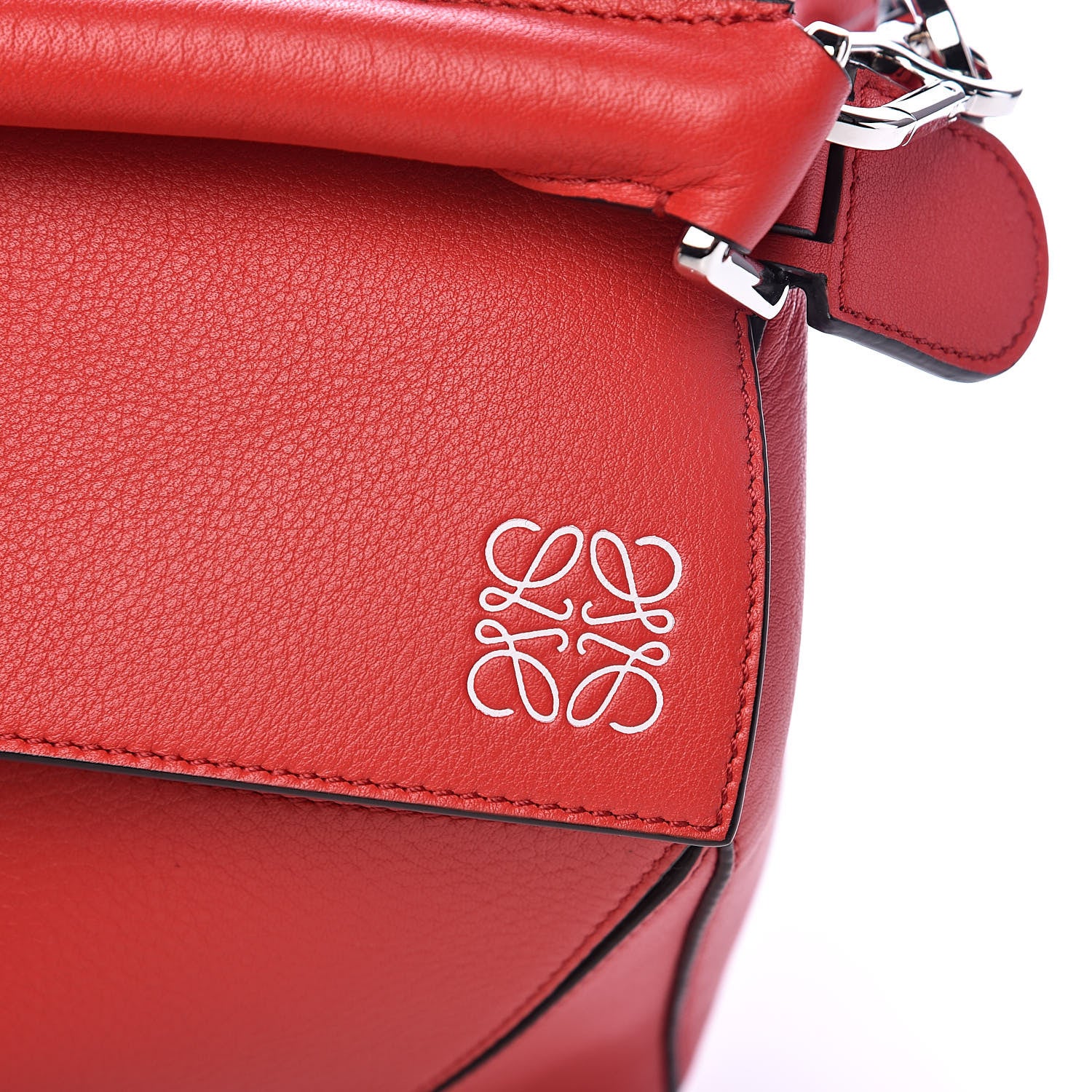 Loewe Calfskin Medium Puzzle Bag Scarlet 9 of 9