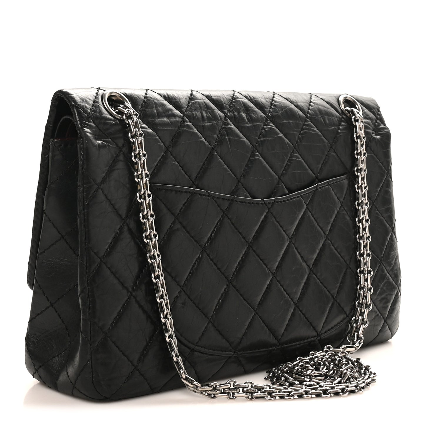 Aged Calfskin Quilted 2.55 Reissue 226 Flap Black