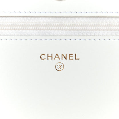 Chanel Caviar Quilted Boy Wallet On Chain WOC White 6 of 11