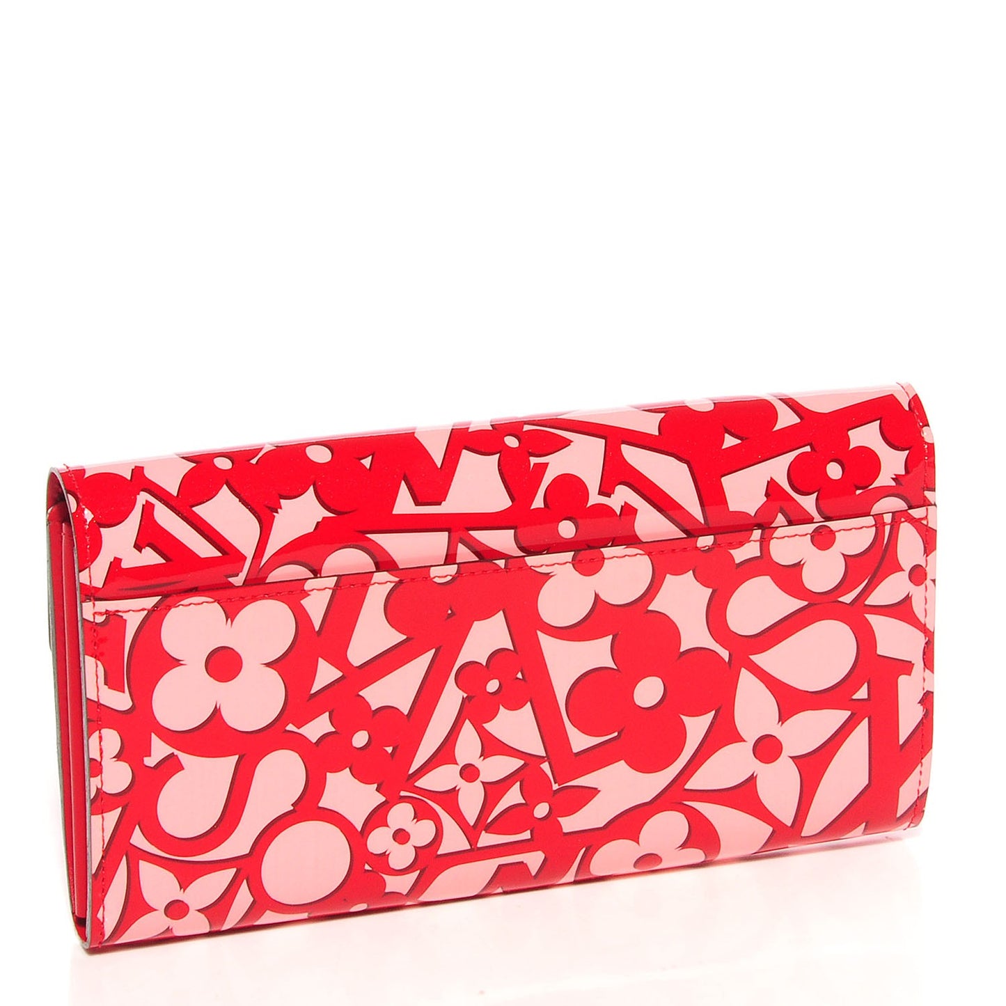 Patent Sweet Monogram Sarah Wallet Pomme D'Amour
