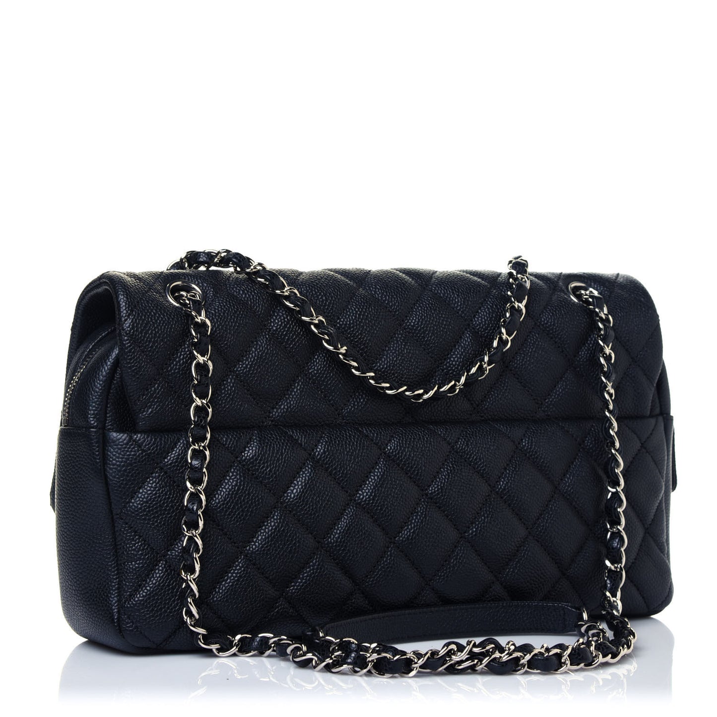 Caviar Quilted Jumbo Easy Flap Black