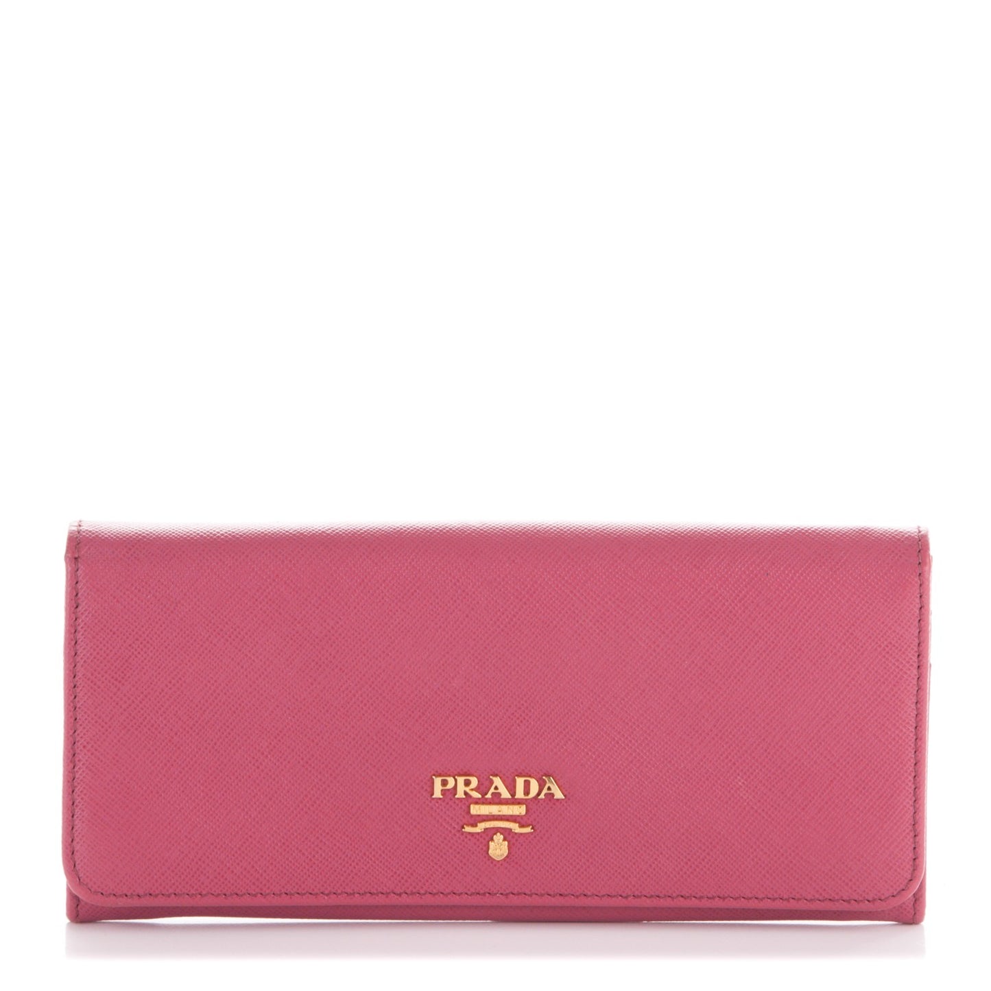Saffiano Metal Continental Flap Wallet Peonia