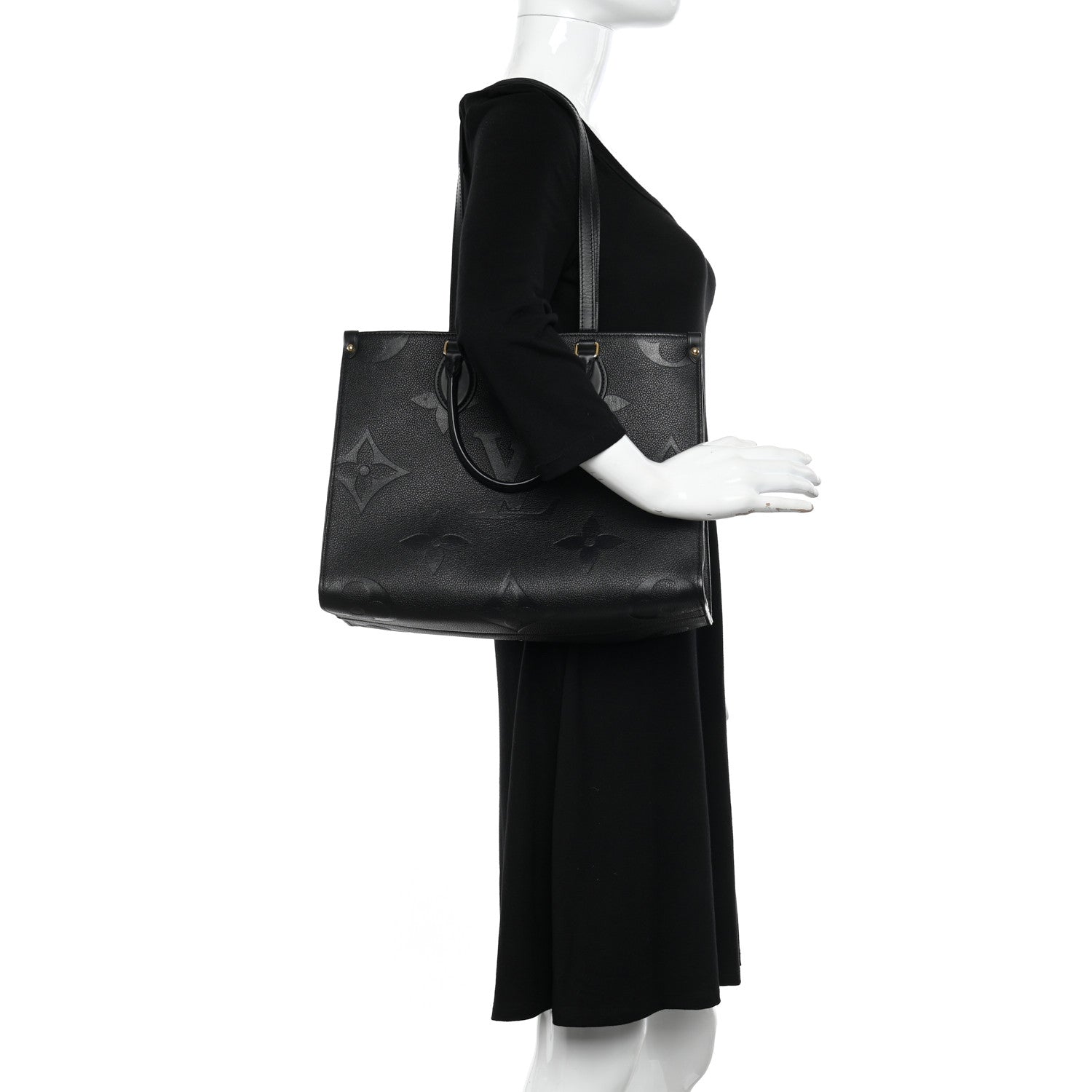 Louis Vuitton Empreinte Monogram Giant Onthego MM Black 2 of 9