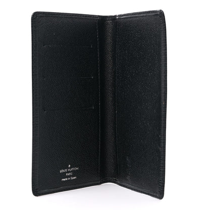 Louis Vuitton Epi Checkbook Organizer Wallet Black 5 of 13
