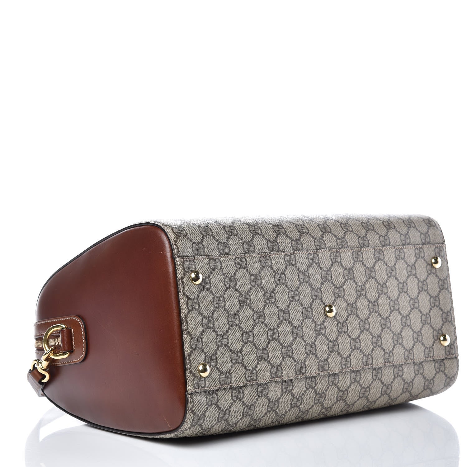 Gucci GG Supreme Monogram Medium Boston Beige Cuir 4 of 15