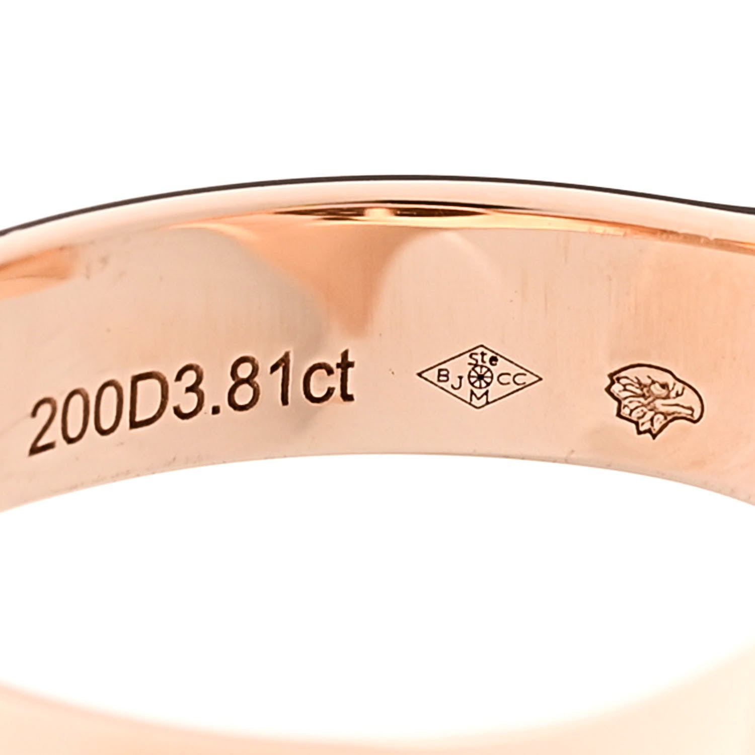 Hermes 18K Rose Gold Diamond Collier de Chien Rock Pave Ring 54 7 7 of 8