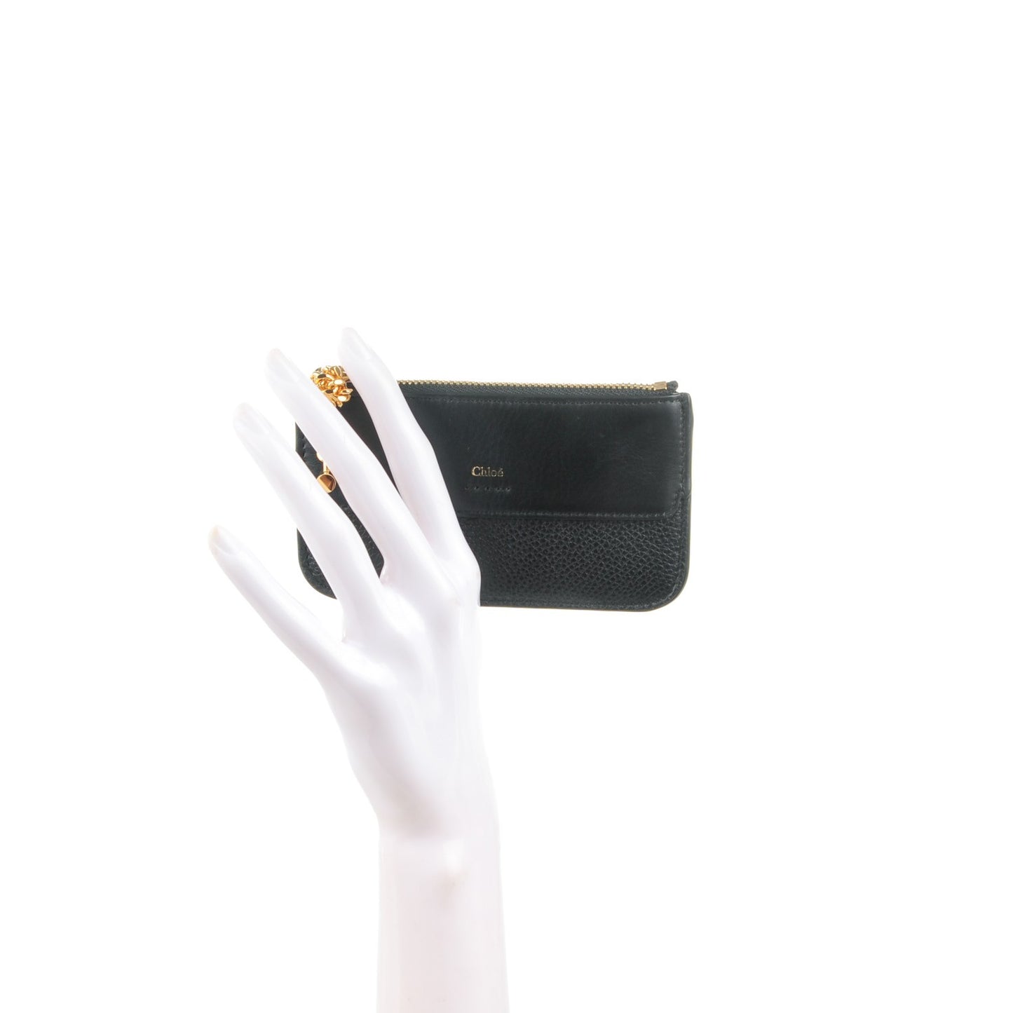 Grained Calfskin Joe Coin Purse Black