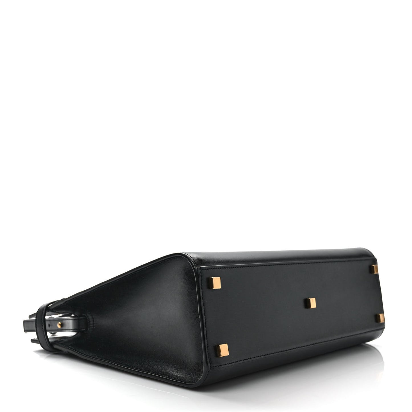 Calfskin Small Manhattan Shopper Tote Black