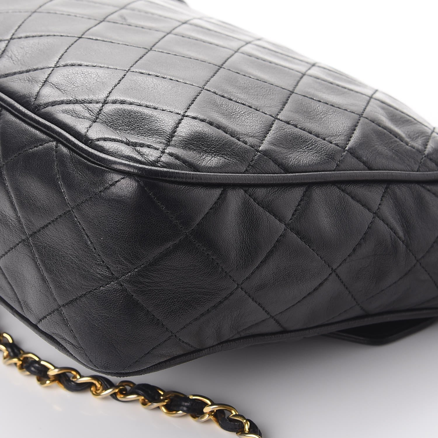 Chanel Lambskin Quilted CC Tassel Camera Case Black 12 of 12