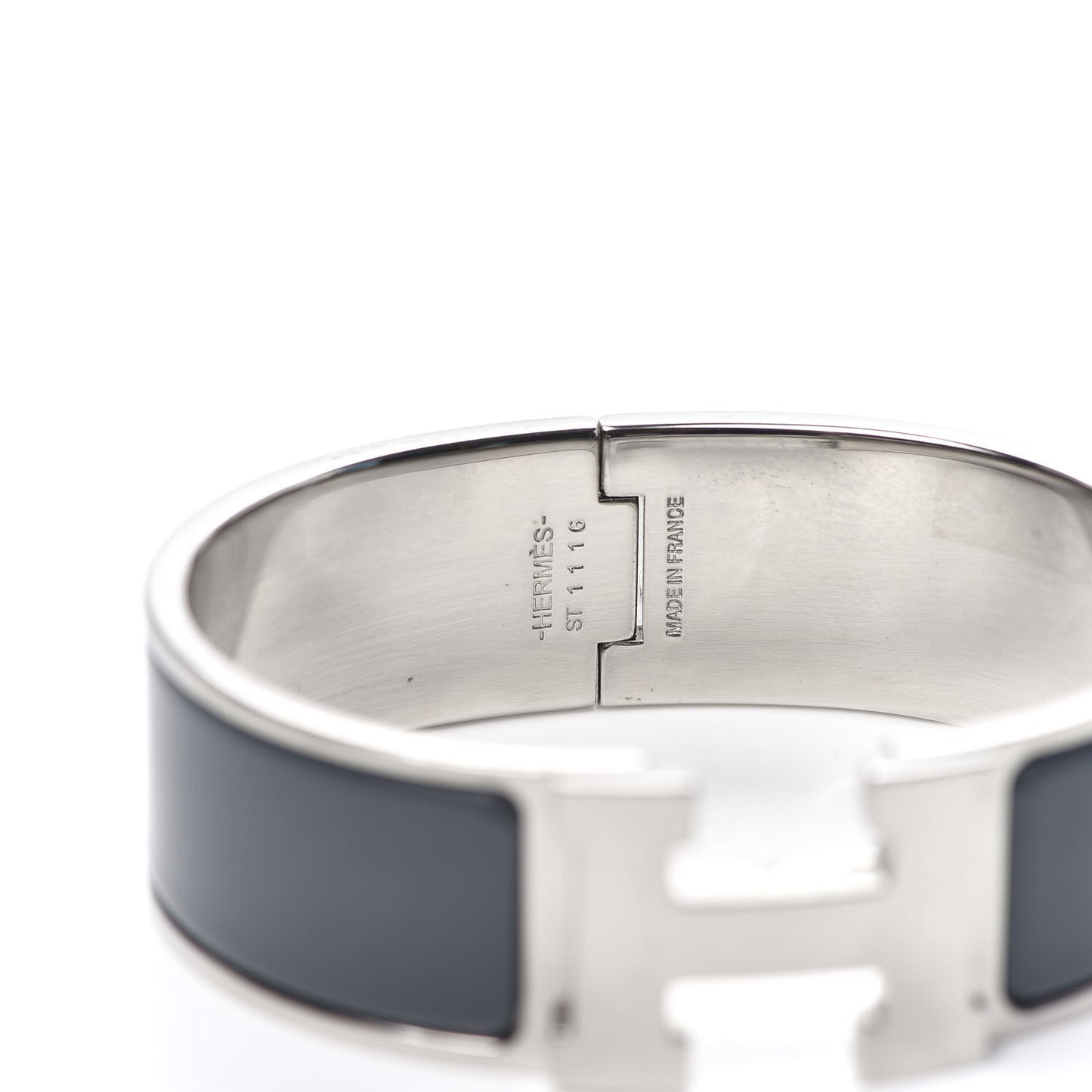 Enamel Wide Clic Clac H Bracelet GM Ardoise
