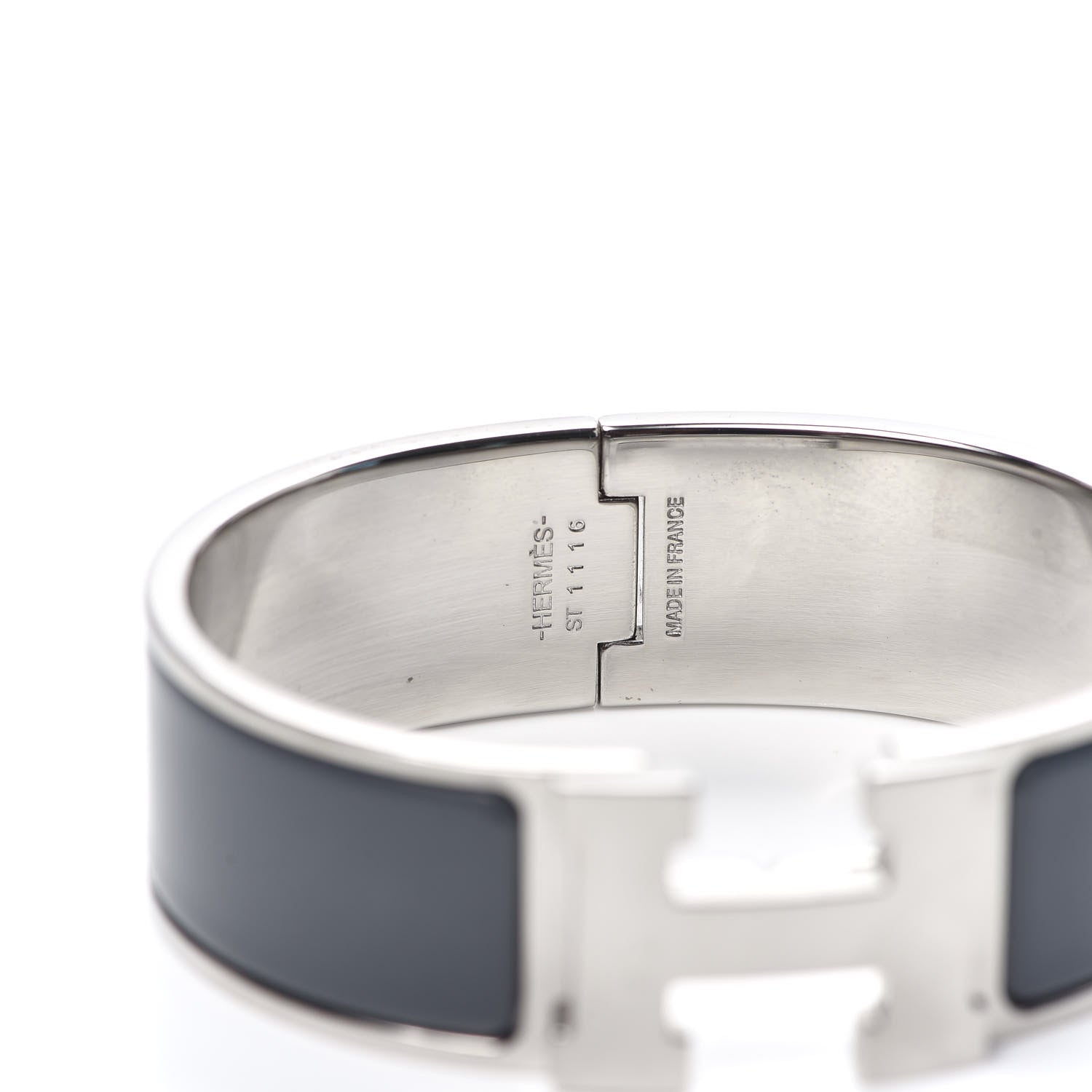 Hermes Enamel Wide Clic Clac H Bracelet GM Ardoise 4 of 5