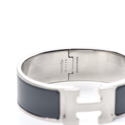 Hermes Enamel Wide Clic Clac H Bracelet GM Ardoise 4 of 5
