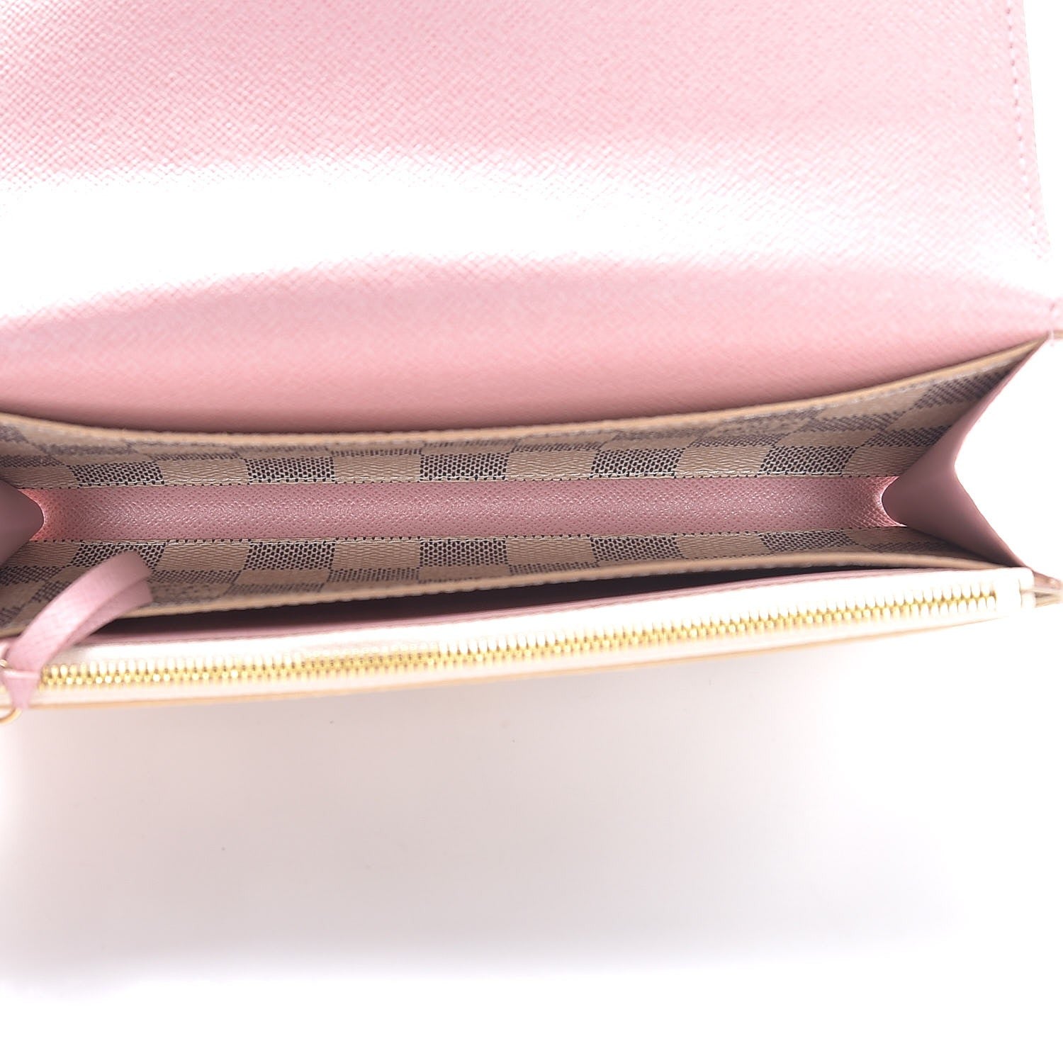 Louis Vuitton Damier Azur Emilie Wallet Rose Ballerine 5 of 8