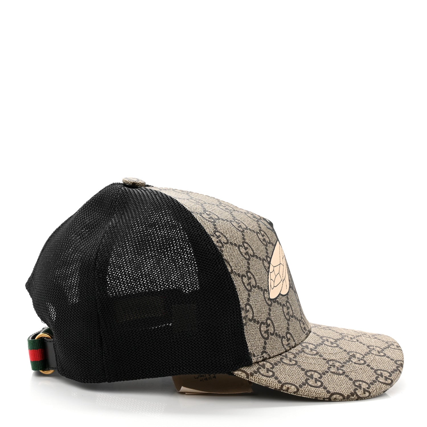 Gucci GG Supreme Monogram Bee Print Baseball Hat XS Beige 5 of 9