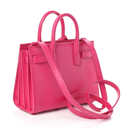 Saint Laurent Calfskin Nano Sac De Jour Lipstick Fuchsia 3 of 11