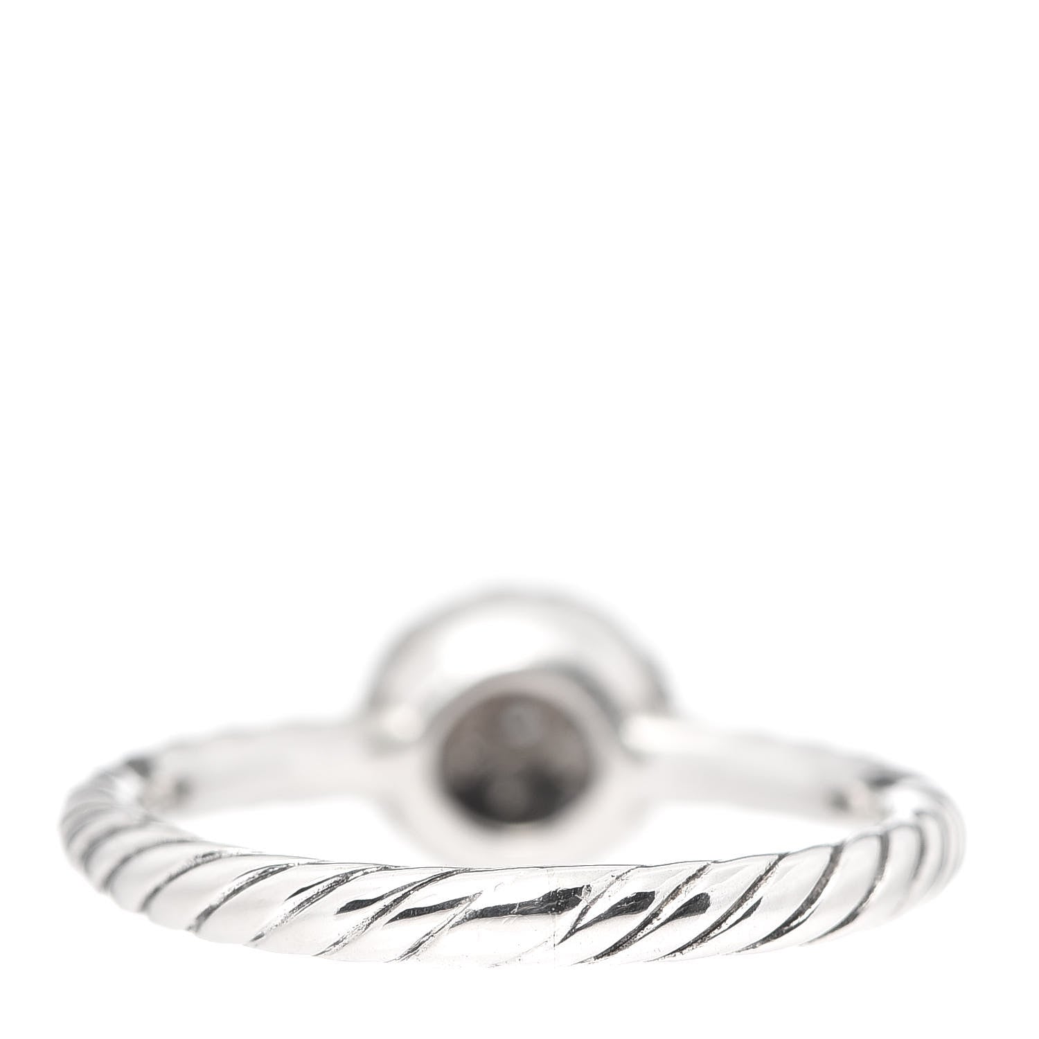 David Yurman Sterling Silver Diamond Petite Pave Ring 51 5.75 4 of 5