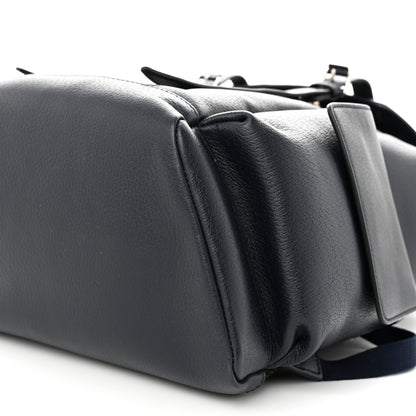 Gucci Textured Dollar Calfskin Web Medium Ophidia Double Buckle Backpack Blue Agata 9 of 9