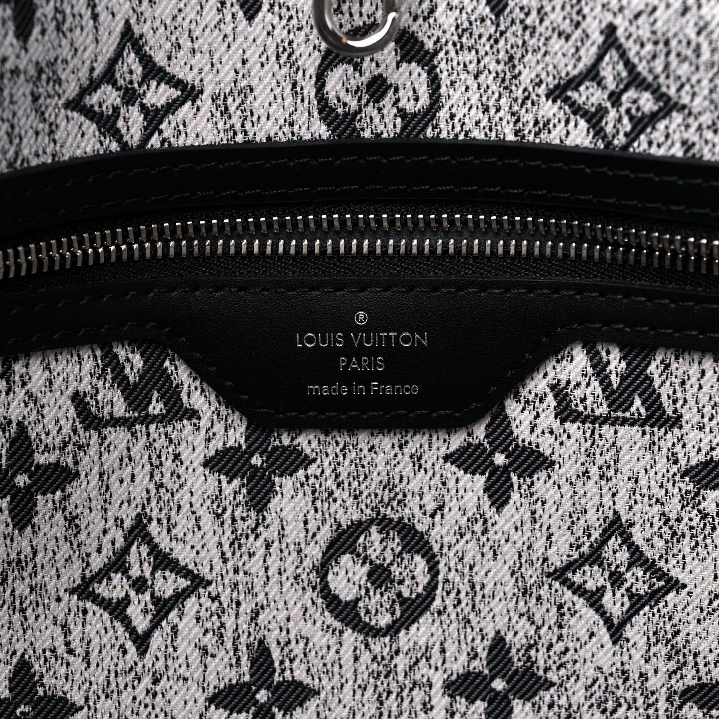 Denim Monogram Jacquard Neverfull MM Grey