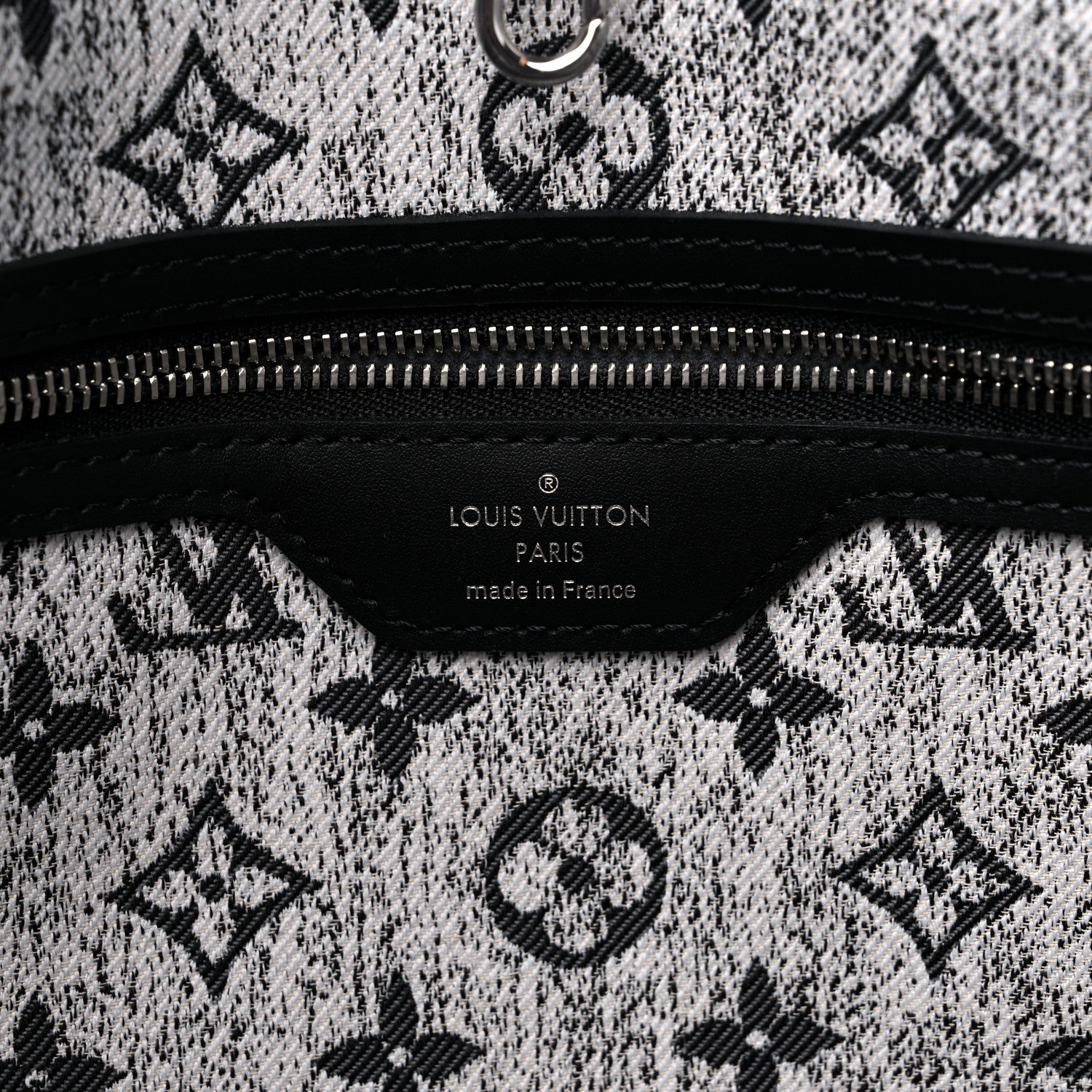 Louis Vuitton Denim Monogram Jacquard Neverfull MM Grey 7 of 9