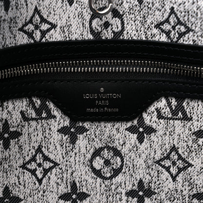 Louis Vuitton Denim Monogram Jacquard Neverfull MM Grey 7 of 9