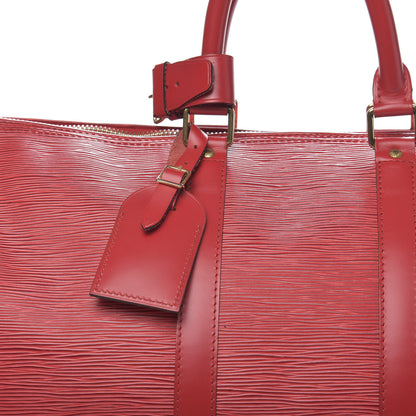 Louis Vuitton Epi Keepall 45 Castillan Red 11 of 11