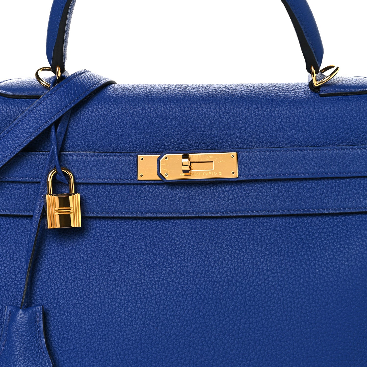 Hermes Togo Kelly Retourne 35 Bleu Electrique 8 of 12