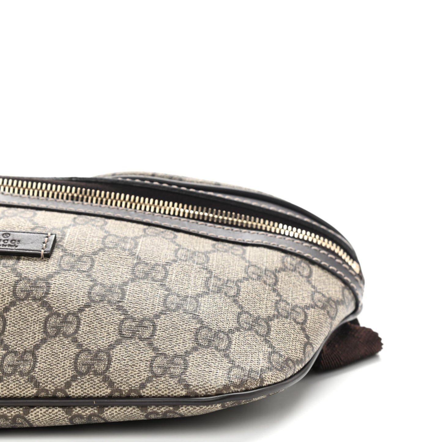 GG Supreme Monogram Belt Bag Dark Brown