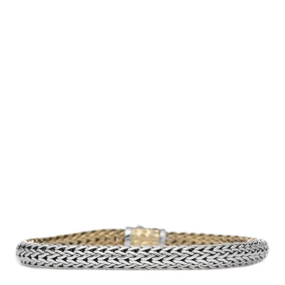 John Hardy Sterling Silver 18K Yellow Gold 5mm Classic Chain Reversible Bracelet 5 of 7