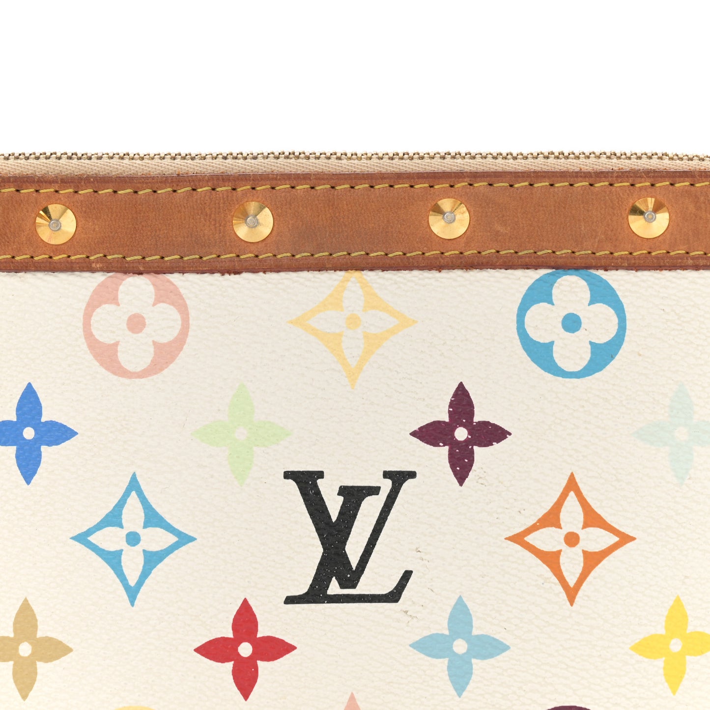 Monogram Multicolor Pochette Accessories White