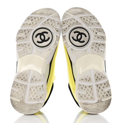 Chanel Lycra Fabric CC Sneakers 36 Yellow 5 of 8