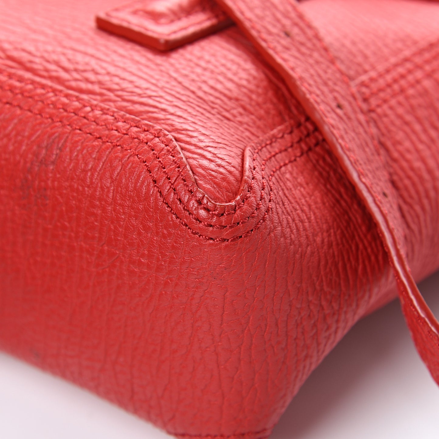 3.1 Textured Calfskin Mini Pashli Satchel Red