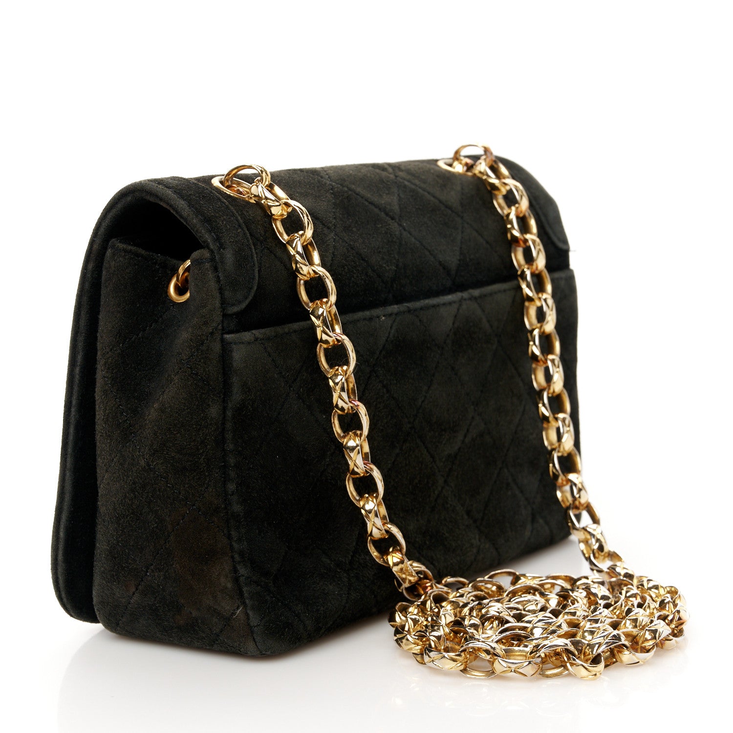 Chanel Suede Quilted Mini Flap Black 3 of 11