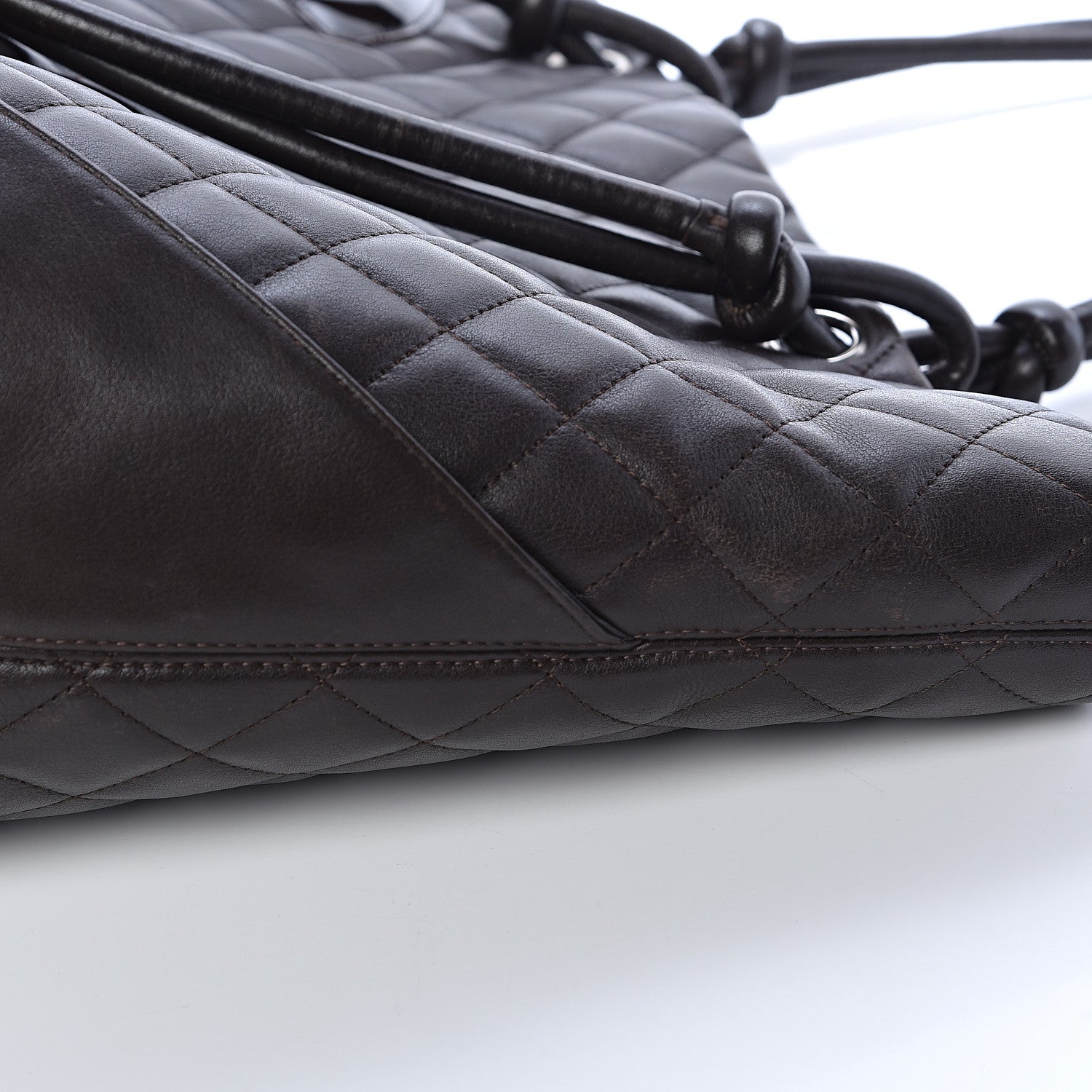 Chanel Calfskin Quilted Large Cambon Tote Brown 13 of 15