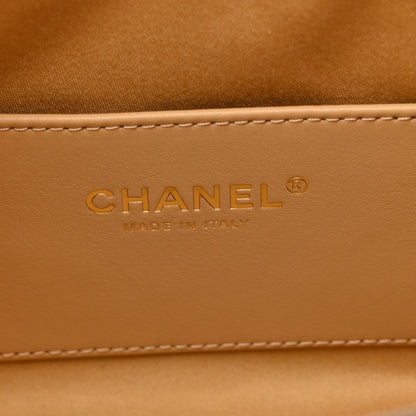 Chanel Braided Raffia Calfskin Quilted Mini Chanel 25 Handbag Beige Black 6 of 10