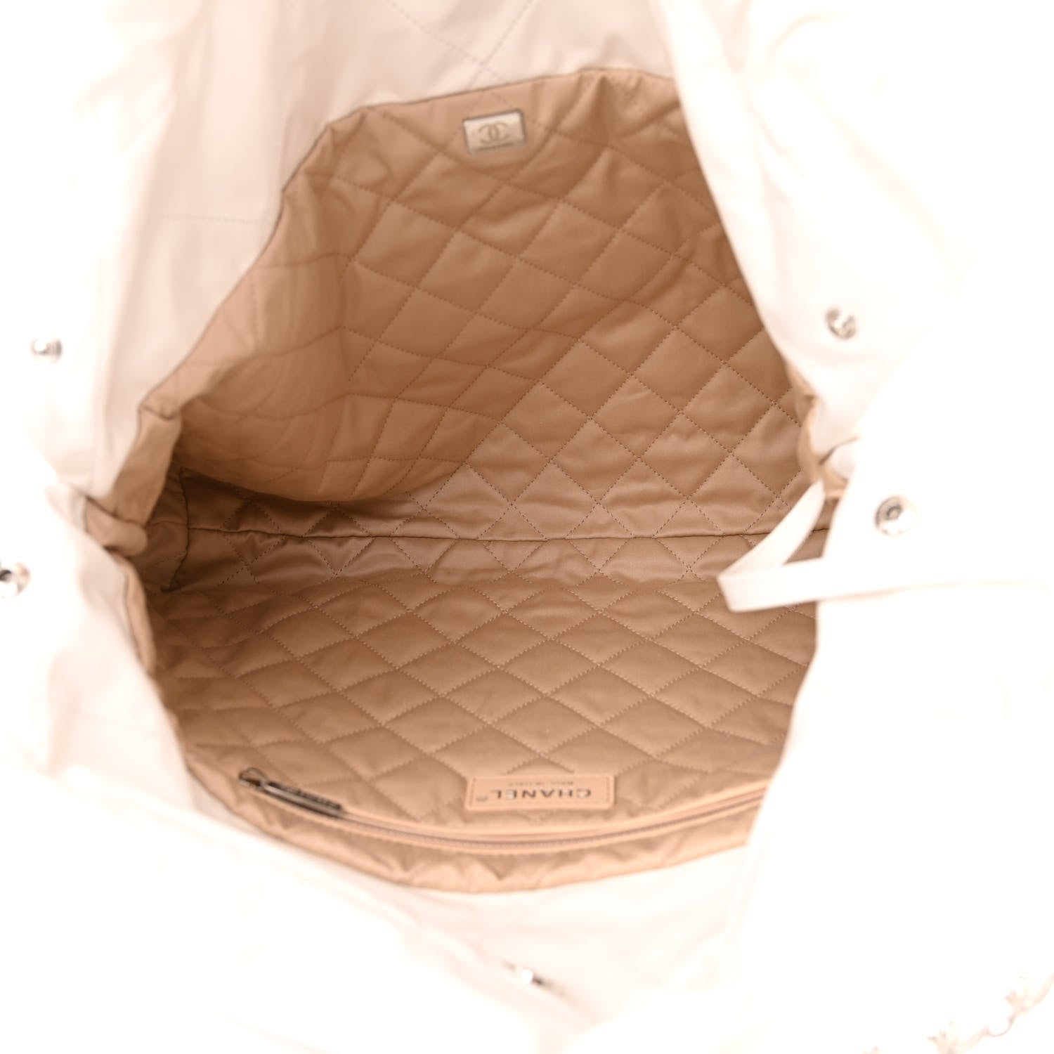 Chanel Shiny Calfskin Quilted Small Chanel 22 White 6 of 14