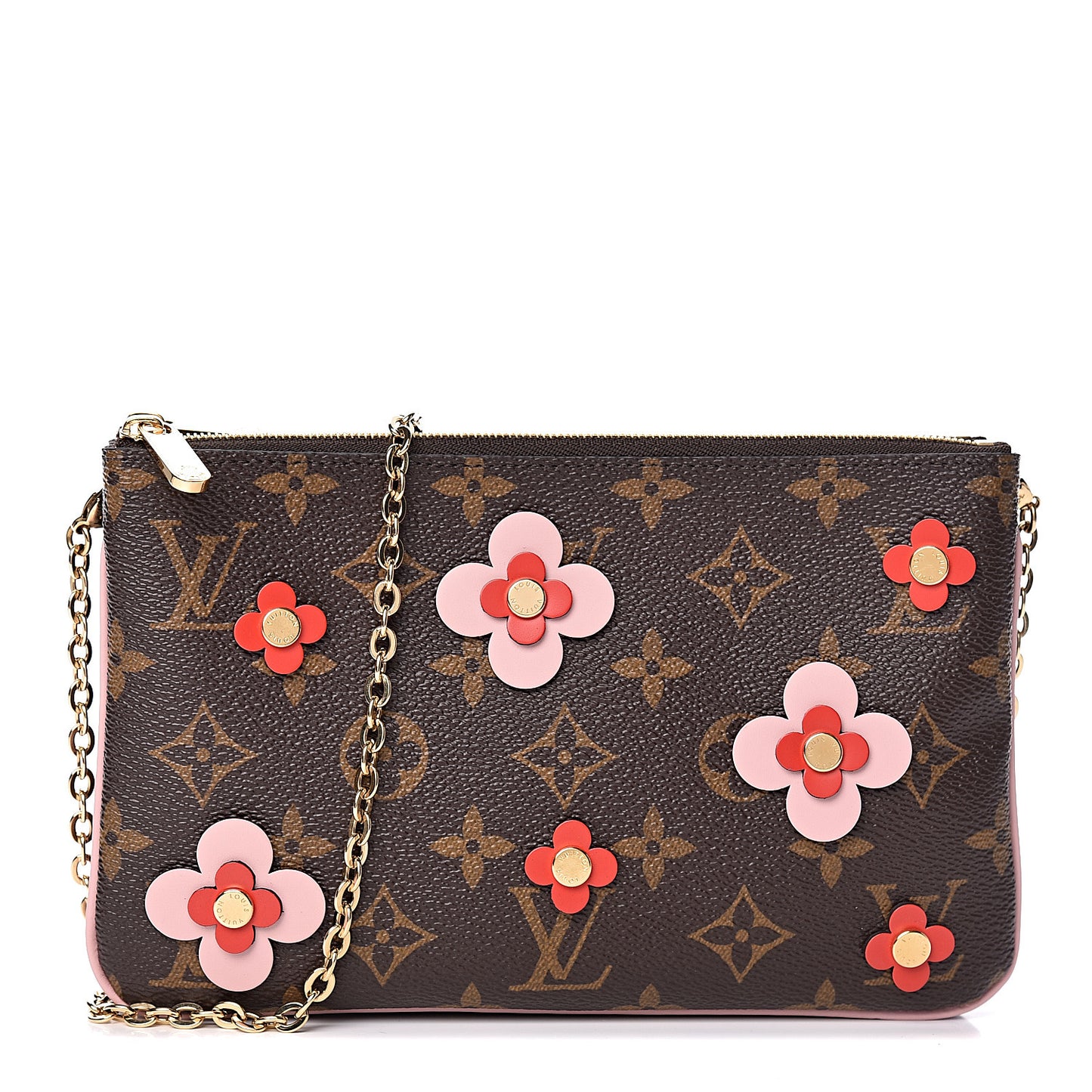 Monogram Blooming Flowers Double Zip Pochette