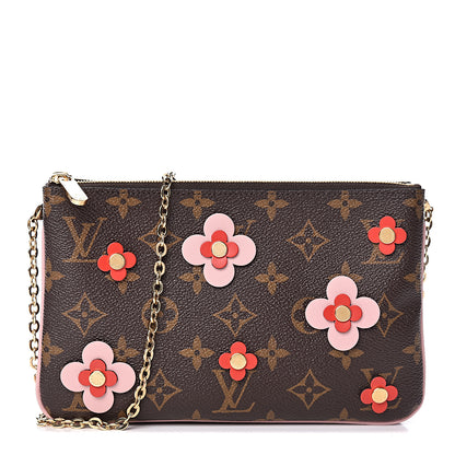 Louis Vuitton Monogram Blooming Flowers Double Zip Pochette 1 of 10