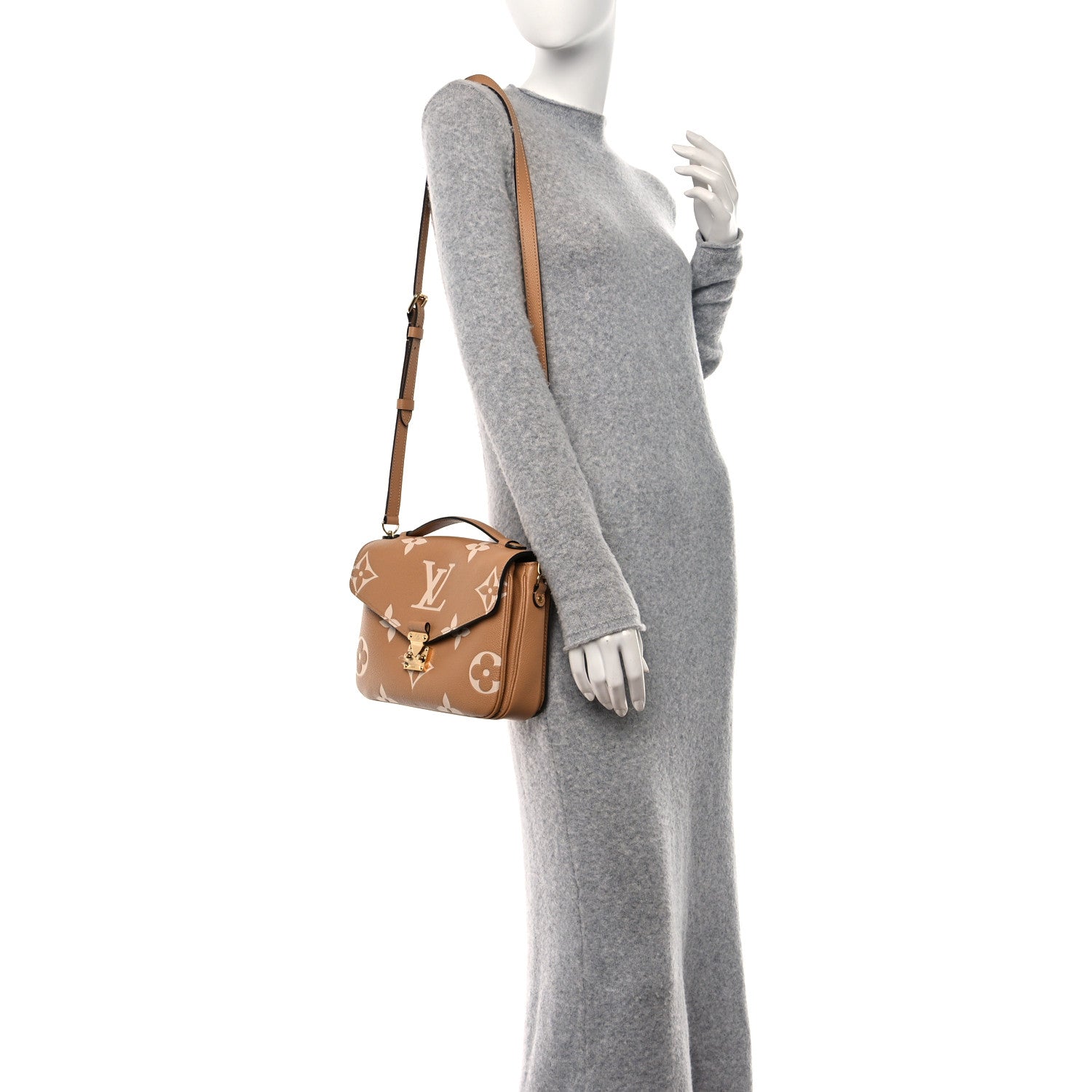Louis Vuitton Empreinte Monogram Giant Pochette Metis Arizona Beige 2 of 10
