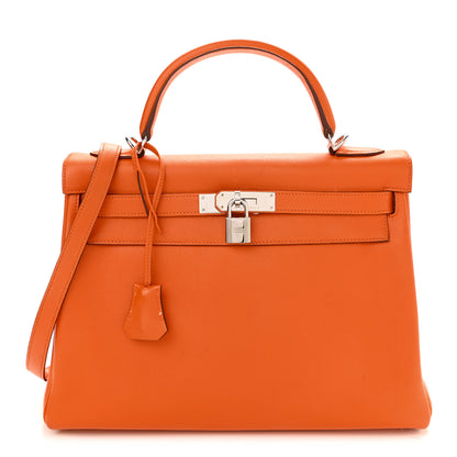 Hermes Swift Kelly Retourne 32 Orange 1 of 19