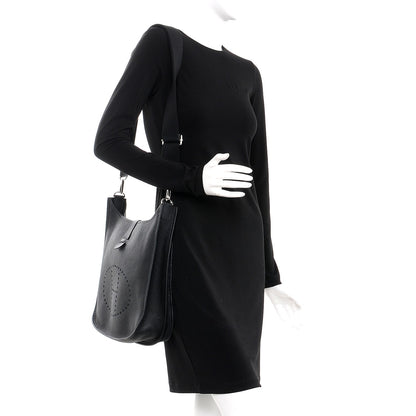 Hermes Taurillon Clemence Evelyne III GM Black 2 of 8