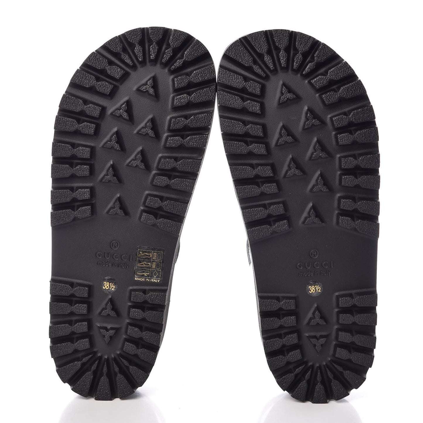 Metallic Calfskin Web Platform Sandal 38.5 Black