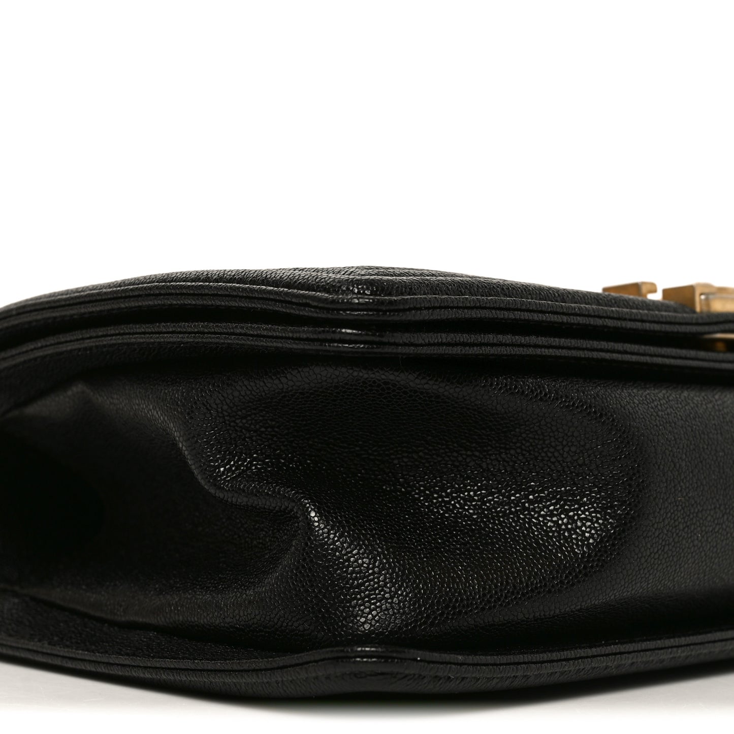 Caviar Chevron Quilted Medium Boy Flap Black