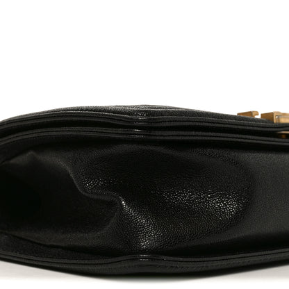 Chanel Caviar Chevron Quilted Medium Boy Flap Black 9 of 11