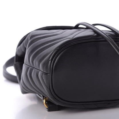 Gucci Calfskin Matelasse GG Marmont Flap Backpack Black 5 of 7