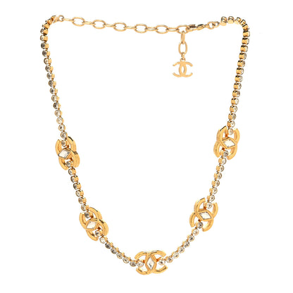 Chanel Metal Crystal CC Marquise Choker Gold 3 of 5