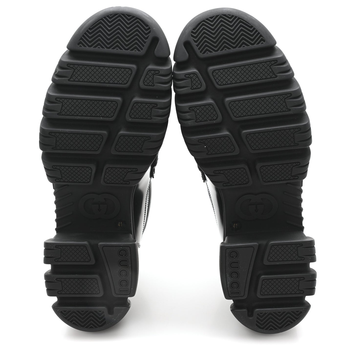 Magnum Calfskin Nappa Samoa Womens Horsebit Platform Chunky Lug Sole 40mm Loafers 41 Black