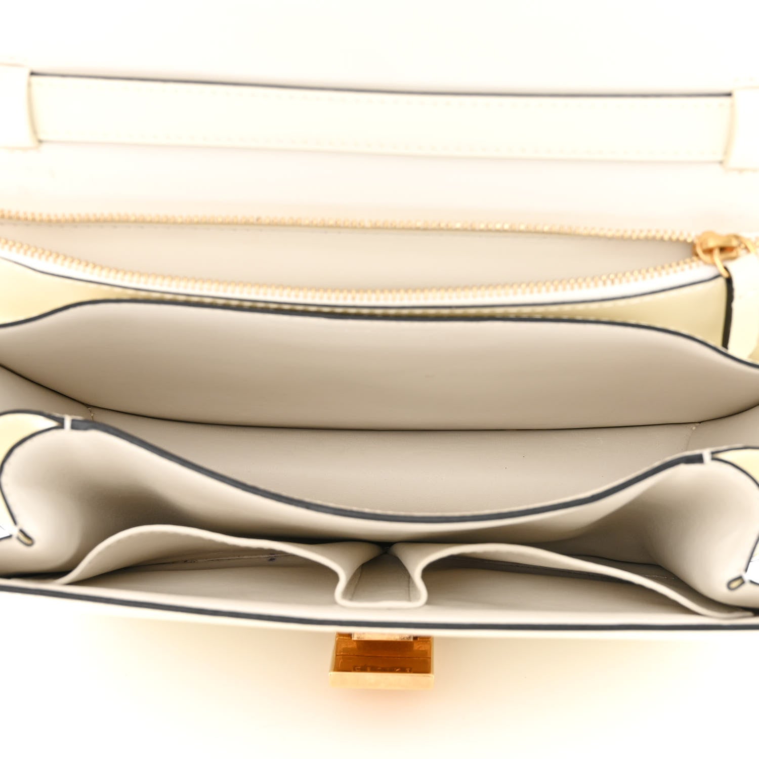 Celine Spazzolato Calfskin Medium Classic Box Flap Bag White 5 of 16