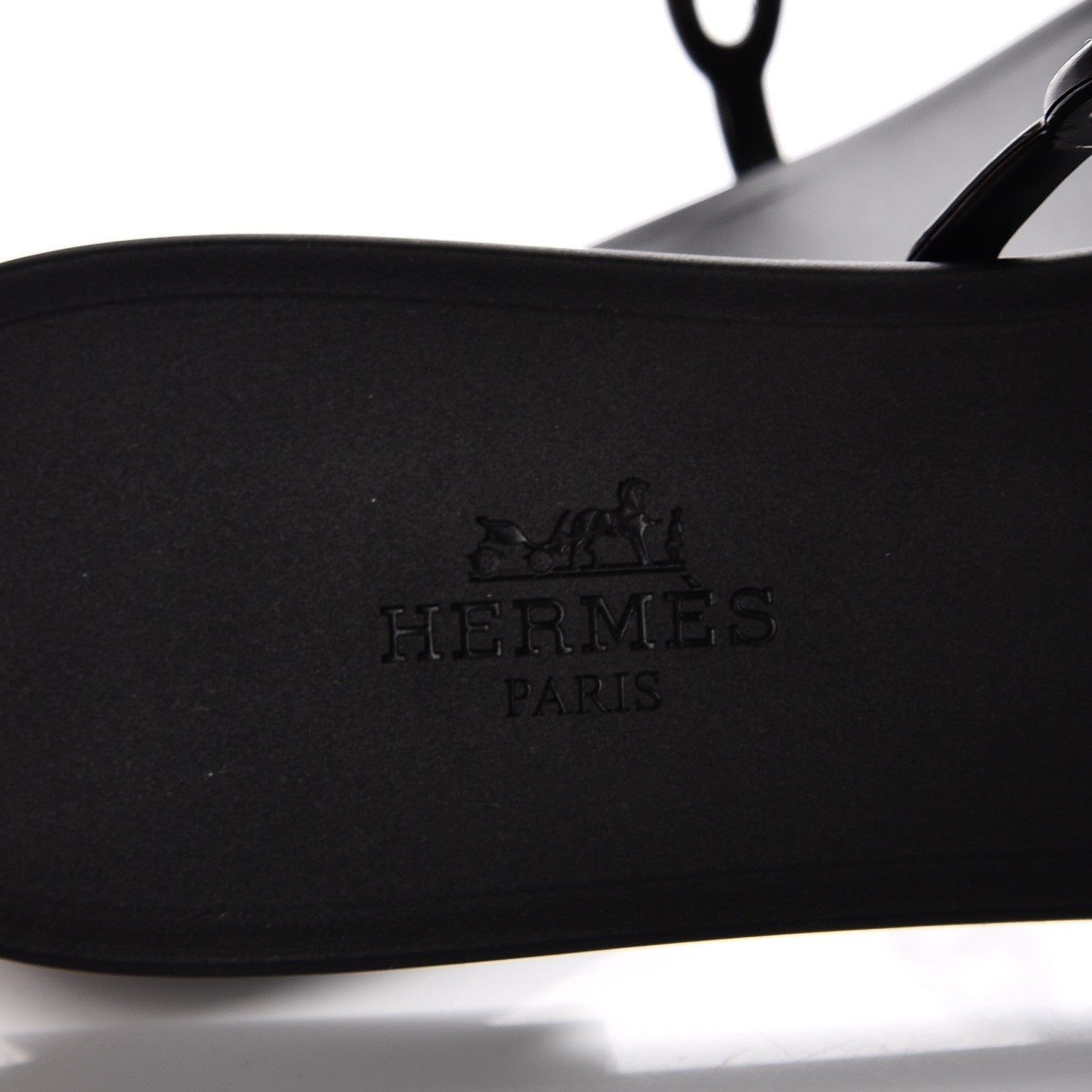 Hermes Rubber Chaine d'Ancre Rivage Sandals 38 Black 6 of 8