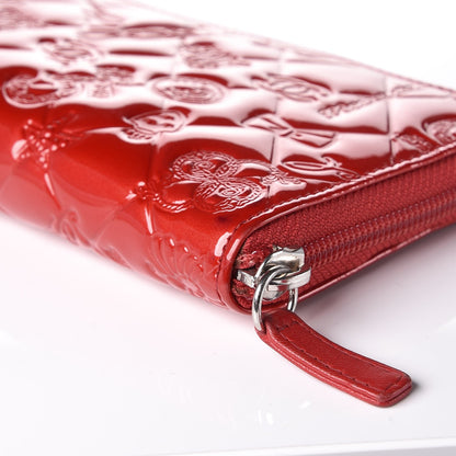 Chanel Patent Calfskin Lucky Symbols Zip Around Wallet Red 12 of 12