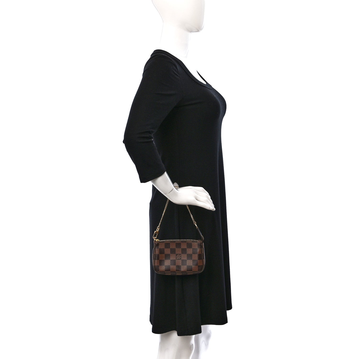 Louis Vuitton Damier Ebene Mini Pochette Accessories 2 of 9